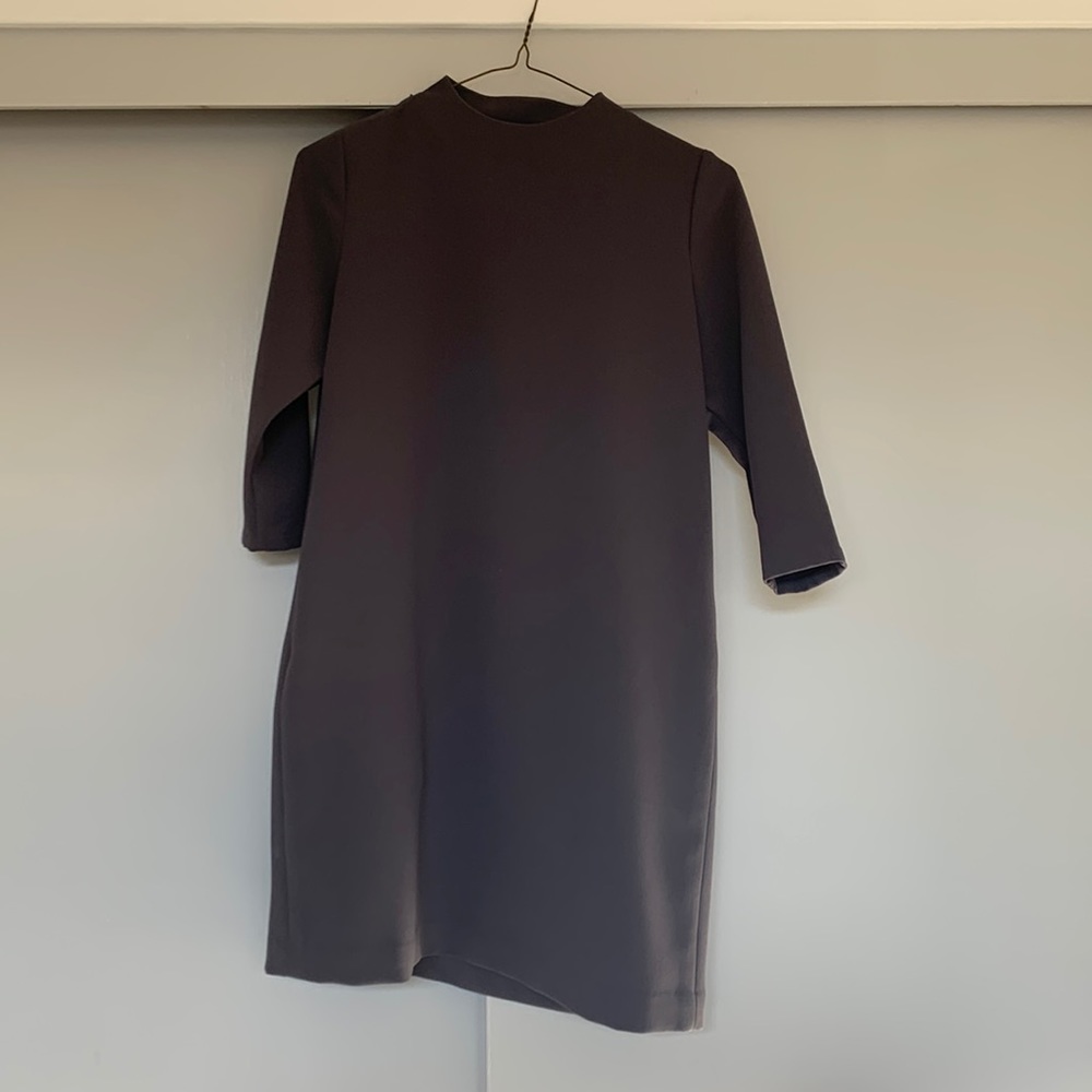Kaarem mockneck dress s gray